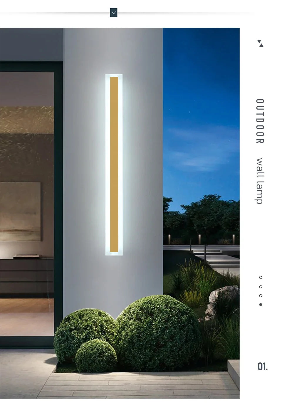 LumoFlex - Villa – IP65 Wasserdichte LED-Wandlampe