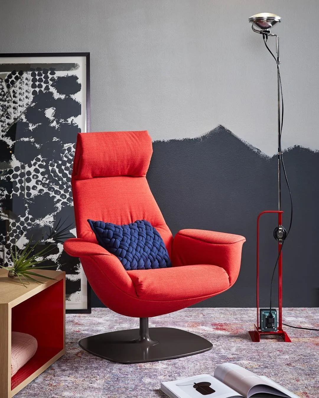 Linara - Art-Deco-Stehleuchte aus Chrom ohne Schirm