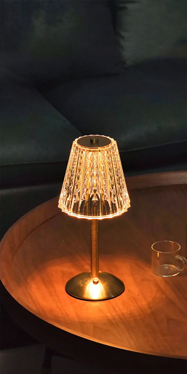 Nuova - Kristall-LED-Tischleuchte mit Touch-Dimmer und 3