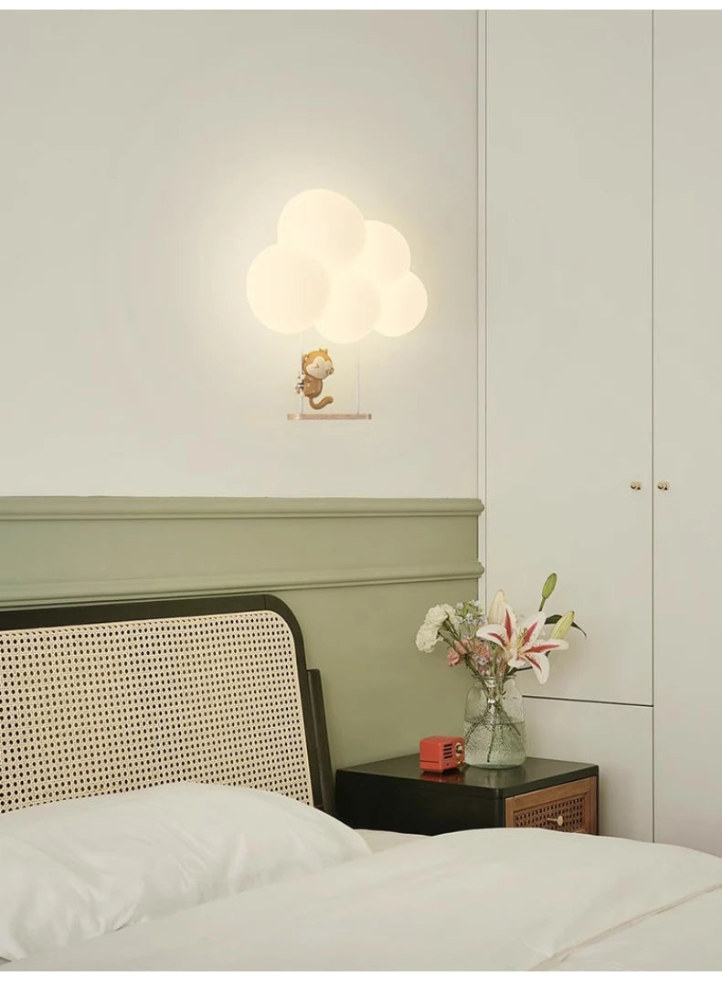 Luara - Wandleuchte für Kinderzimmer mit Tiermotiven, weiß