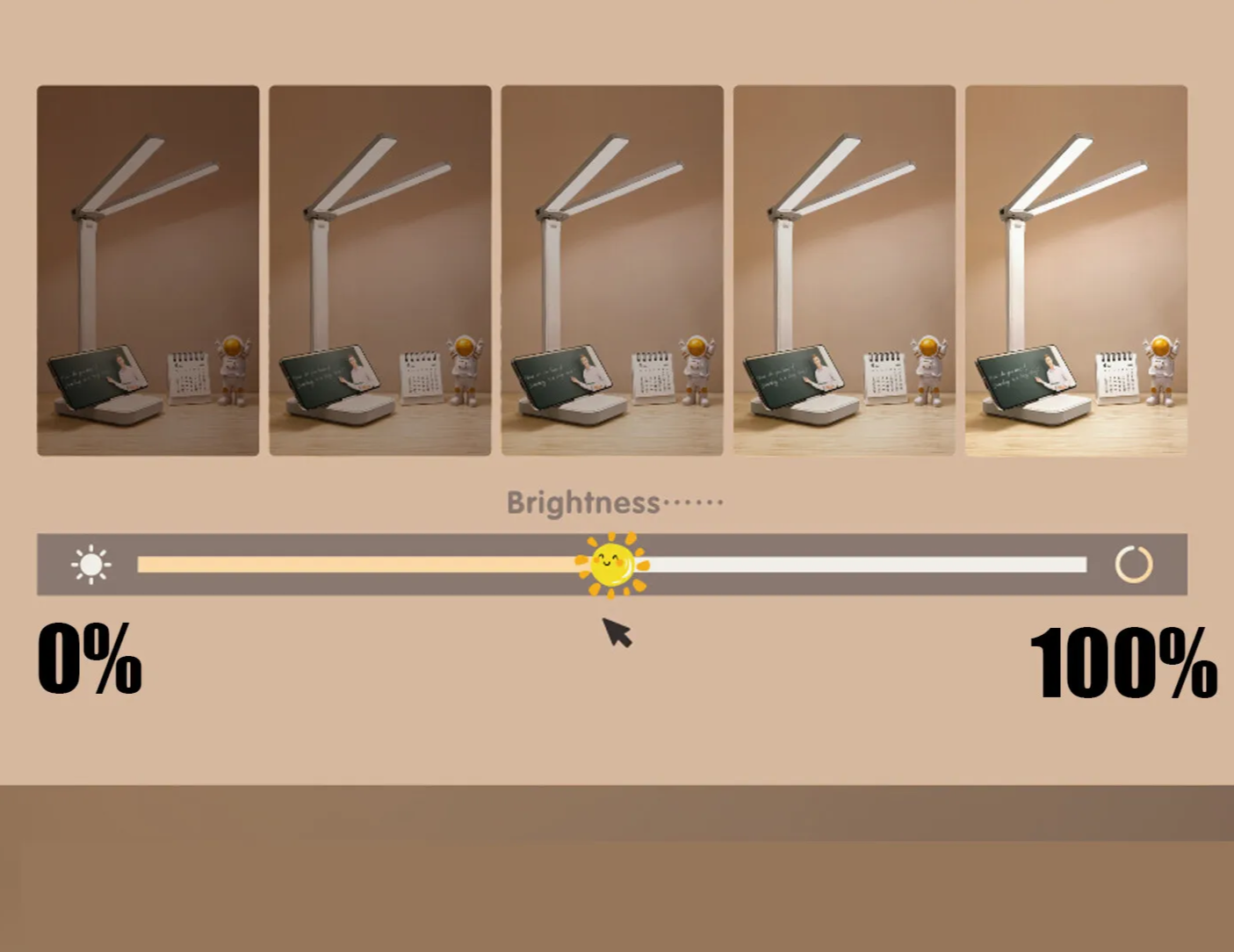 Focalia - Kabellose LED-Schreibtischlampe, per Touch dimmbar