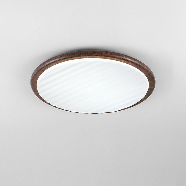 Lucero - Runde LED-Deckenleuchte in Holzoptik Wooden