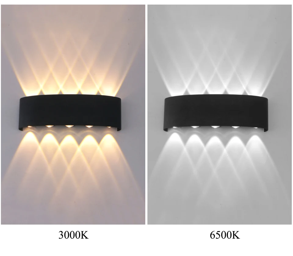 AURAGLOW - UpDown LED Wandleuchte wasserdicht IP, 90–260V