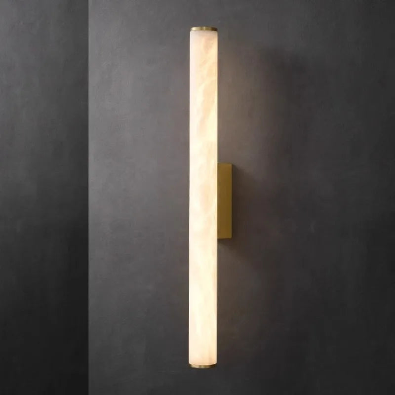 Minimalistische - Wandleuchte aus Kupfer und Marmor