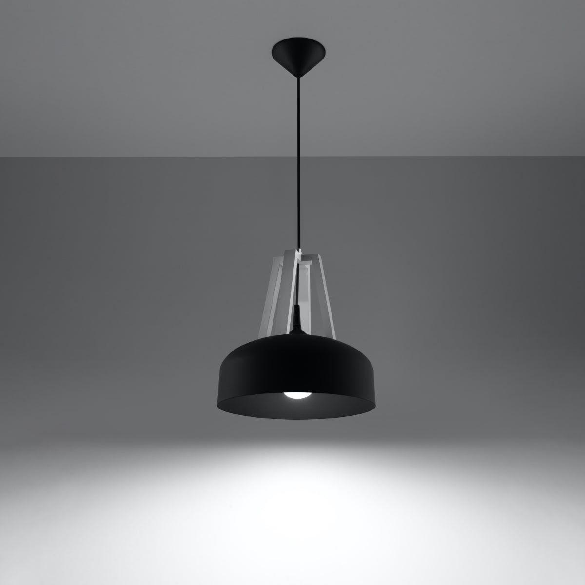 CASCO - Pendelleuchte, schwarz/weiß, 1-flammig, E27