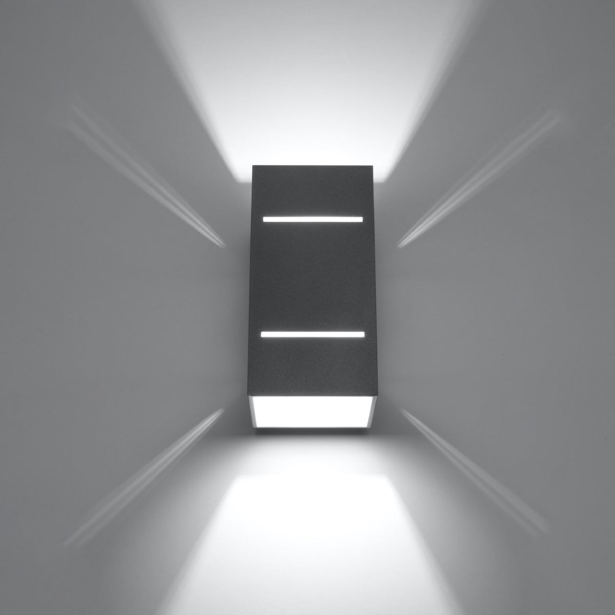BLOCCO - Wandleuchte, graues Aluminium