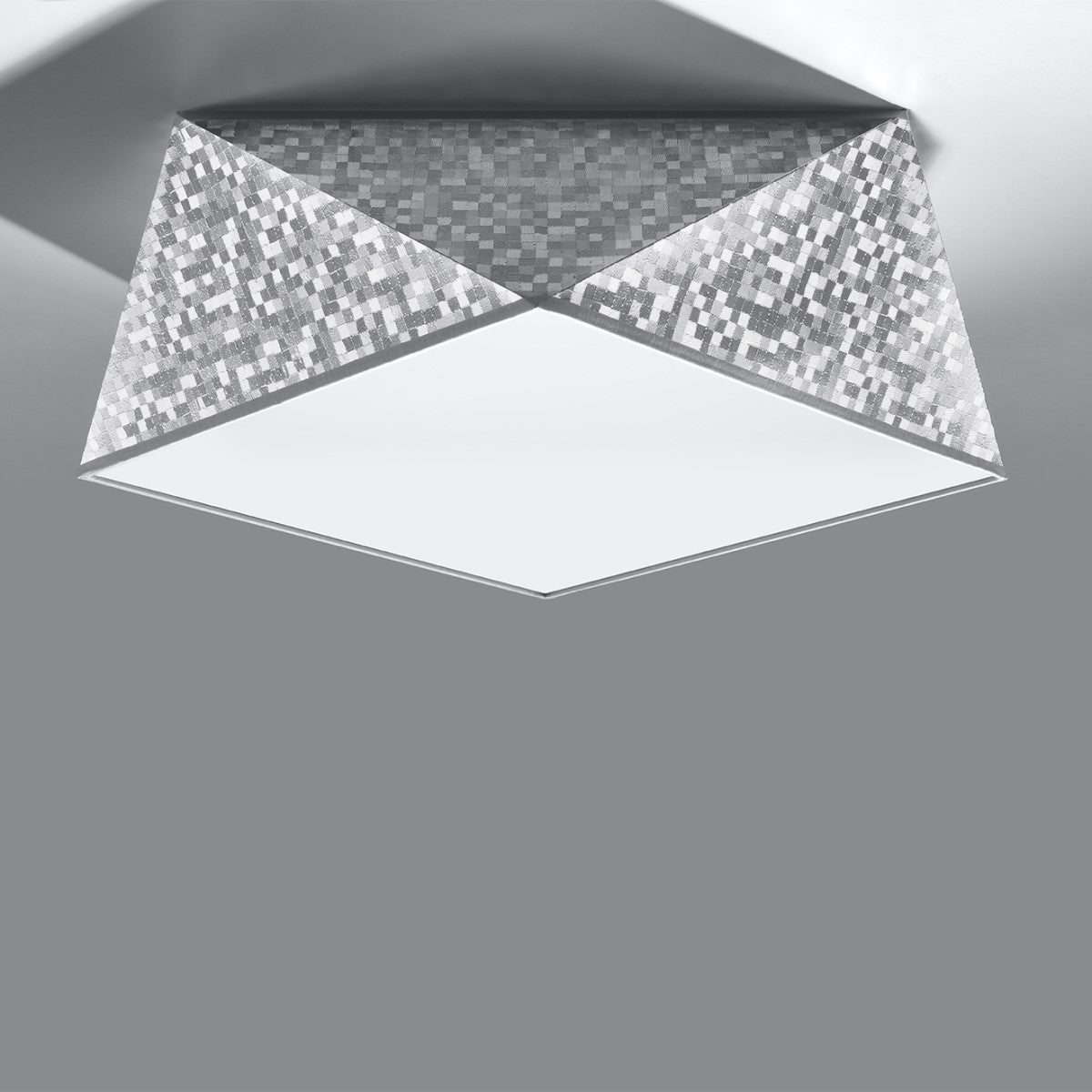 Hexa - 35 Silberne Deckenleuchte 35×35 cm