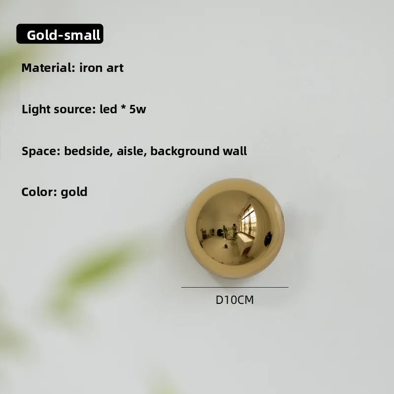 Calmo - Pilz-Wandleuchte aus Eisen mit Chrom-Finish