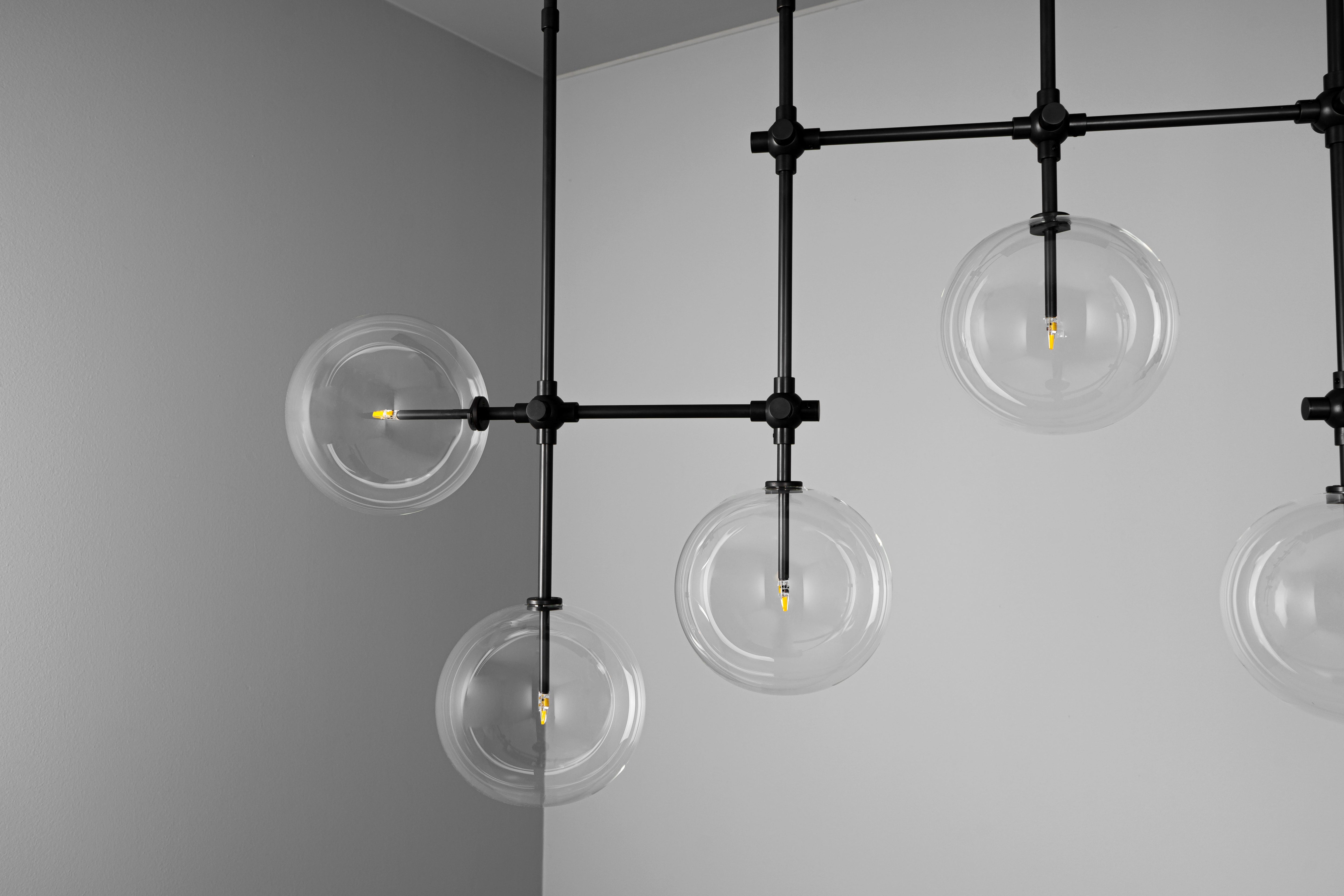 Schwung - Lighting - Pendelleuchte Soap B7MD, Metall/Glas