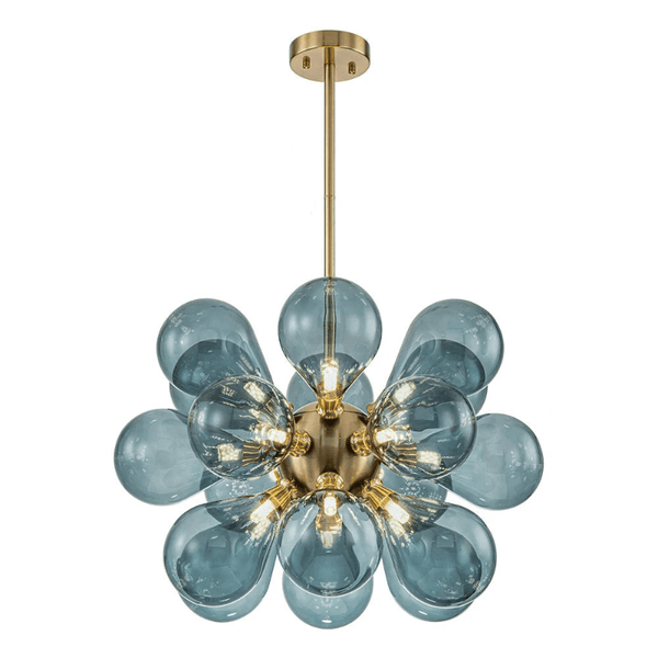 Kugelförmiger - Kronleuchter Blue Cluster, 18-flammig