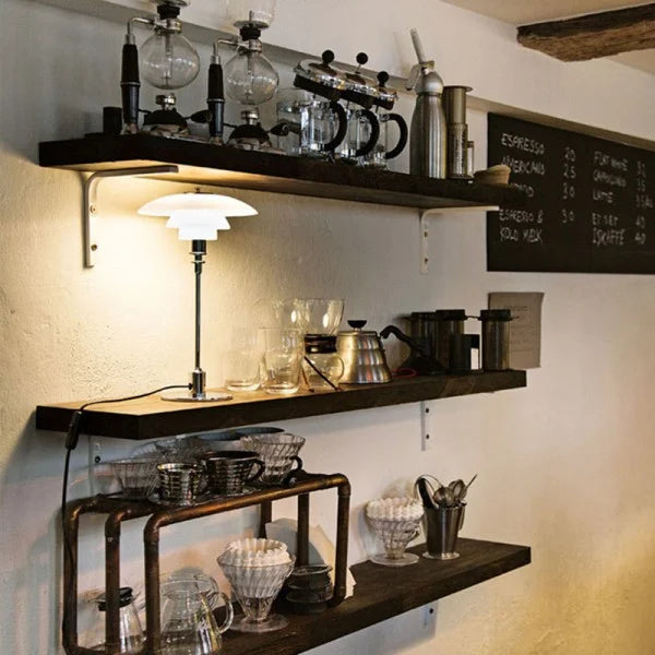 Mesalux - Design Tischlampe Metall & Opalglas