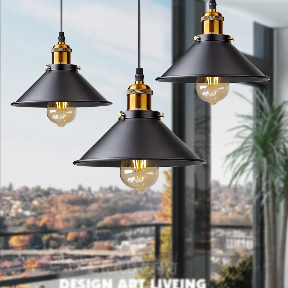 Zenita - Vintage-Industrie-Pendelleuchte aus Eisen mit LED