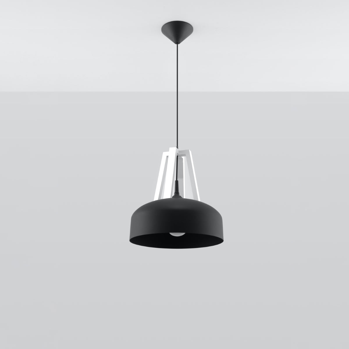 CASCO - Pendelleuchte, schwarz/weiß, 1-flammig, E27