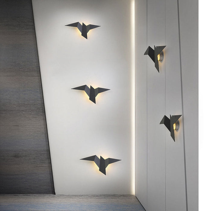 Vogel - Wandleuchte Metall Design