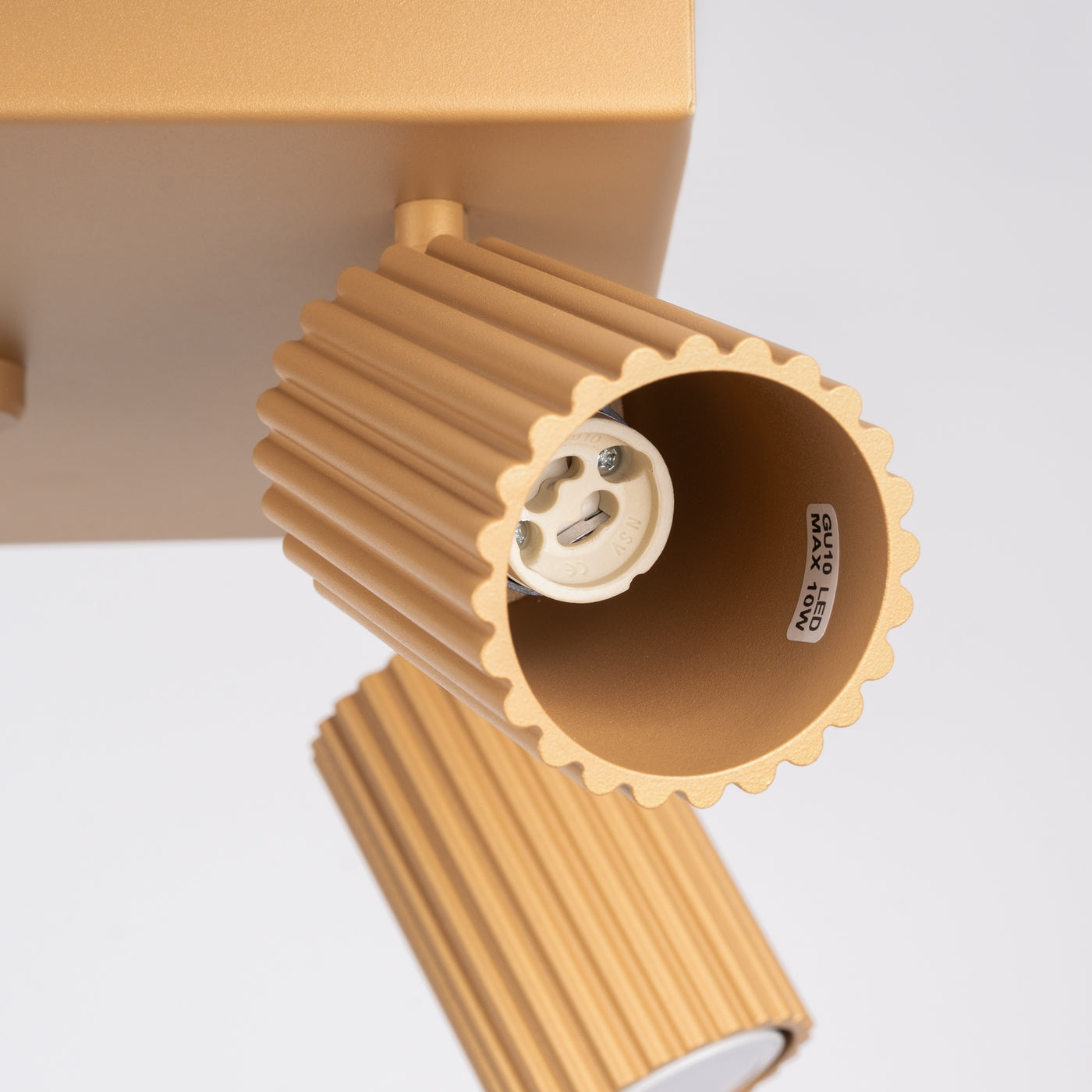 Radial - Goldene Deckenleuchte mit 4 Leuchten