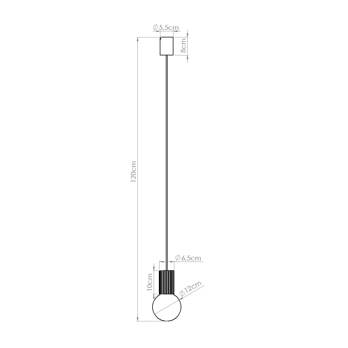 Lumio - Ockerrote Pendelleuchte mit mattiertem Glasschirm