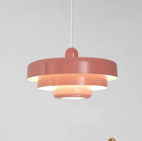 Stella - Retro-Hängeleuchte aus Metall, orange