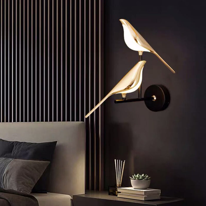 Vogel - Wandleuchte LED mit Magnetischer Lichtkugel