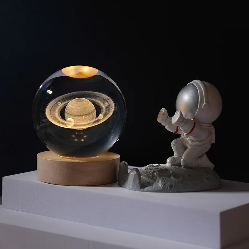 Brix - Kristall-Nachtlampe 3D-Sonnensystem