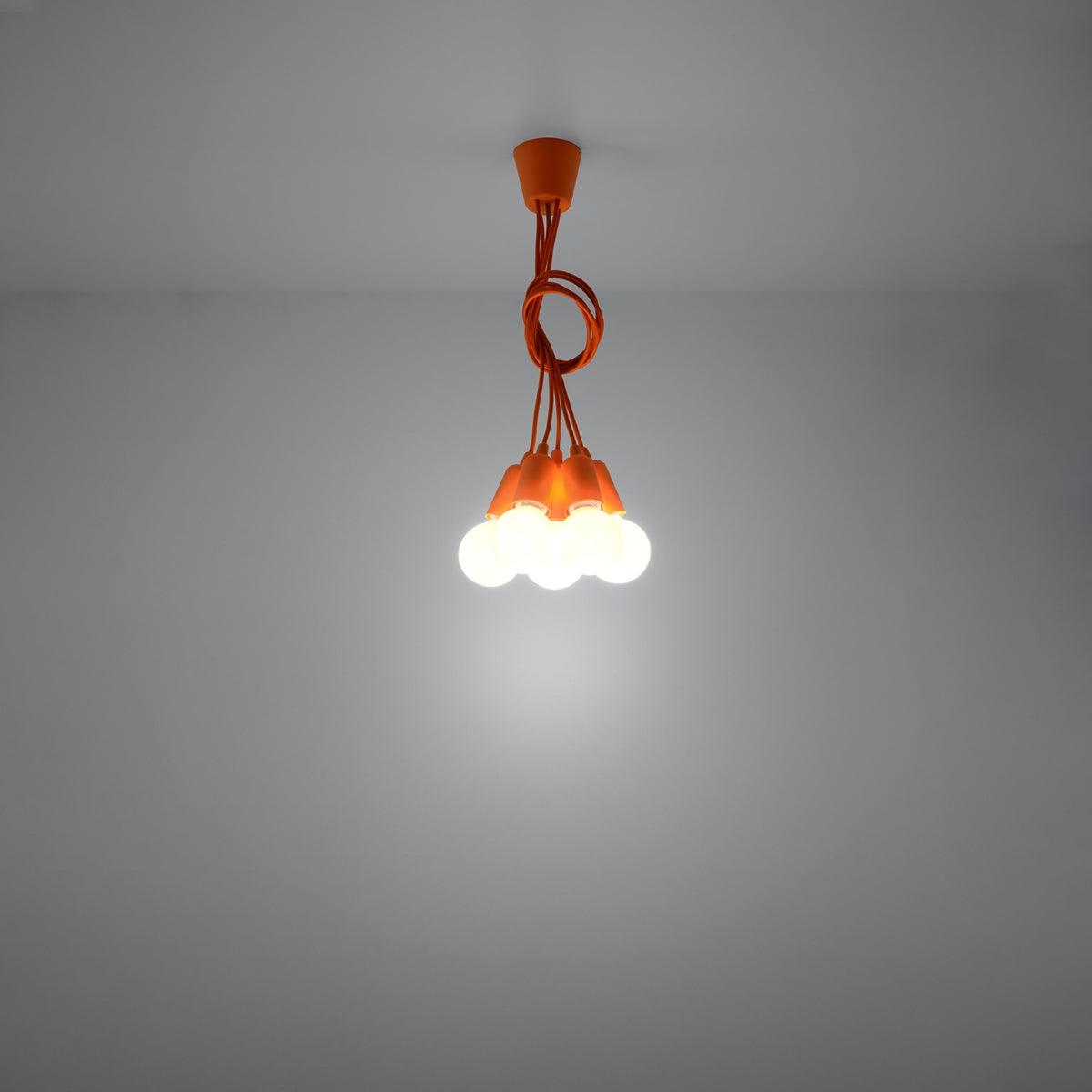 Aurela - Pendelleuchte E27, 5-flammig, orange
