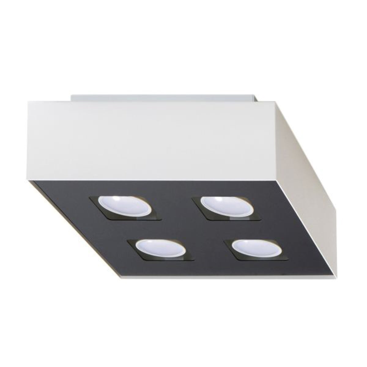 Mono - 4 Deckenleuchte, weiß, aus Stahl, 24 × 24 cm