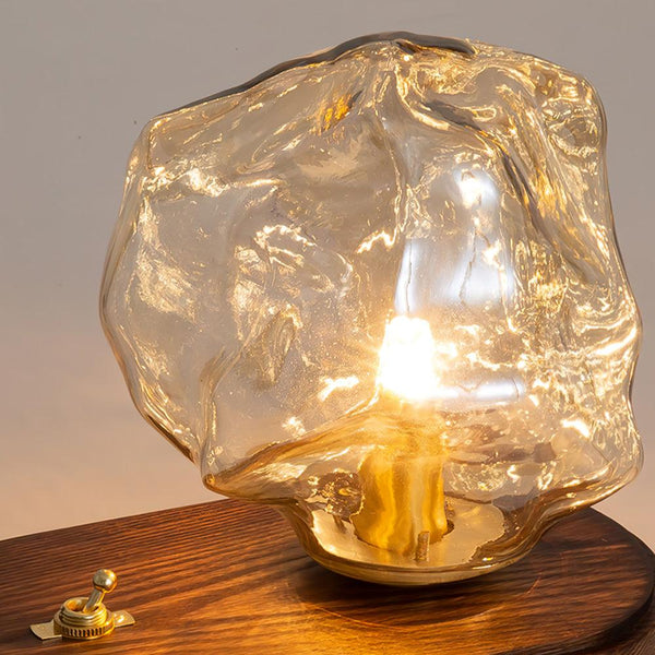 Studio - Glas Tischlampe Ice Stone Design