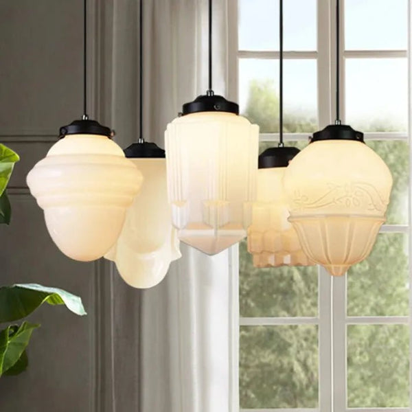 Orbita - Vintage-Pendelleuchte aus mattiertem Glas