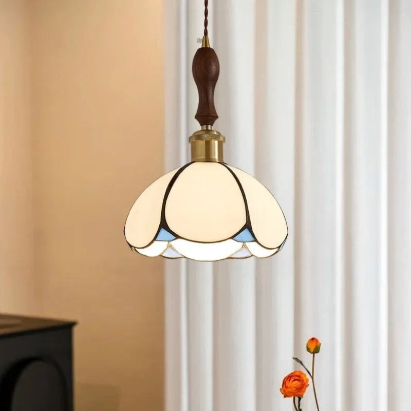 Polara - Tiffany-Pendelleuchte aus Vintage-Glas