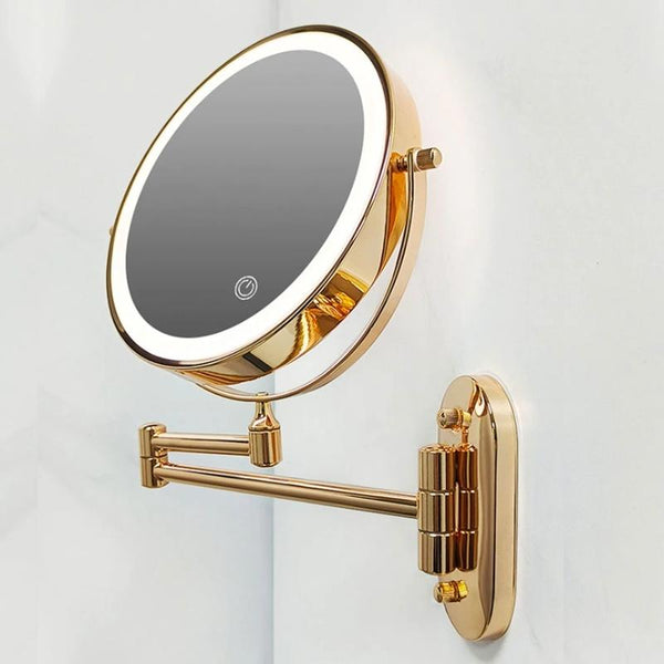 Lateralis - Goldener LED-Vergrößerungsspiegel,