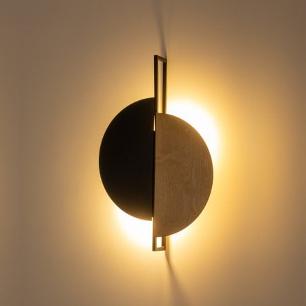 Huber - Möbel - Wandleuchte, braun/schwarz, 50 x 80 cm, aus