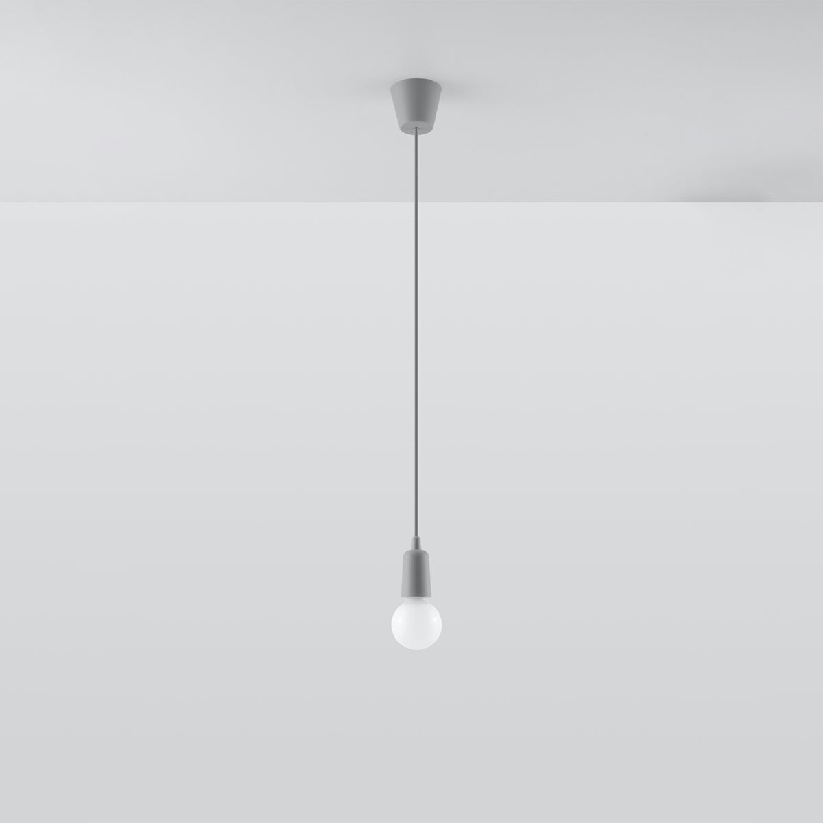 Vortex - Pendelleuchte E27, 1-flammig, grau