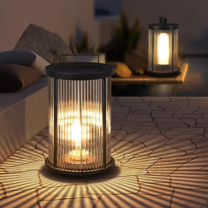 Aussenlux - Solar-Außenleuchte aus Kristallglas im