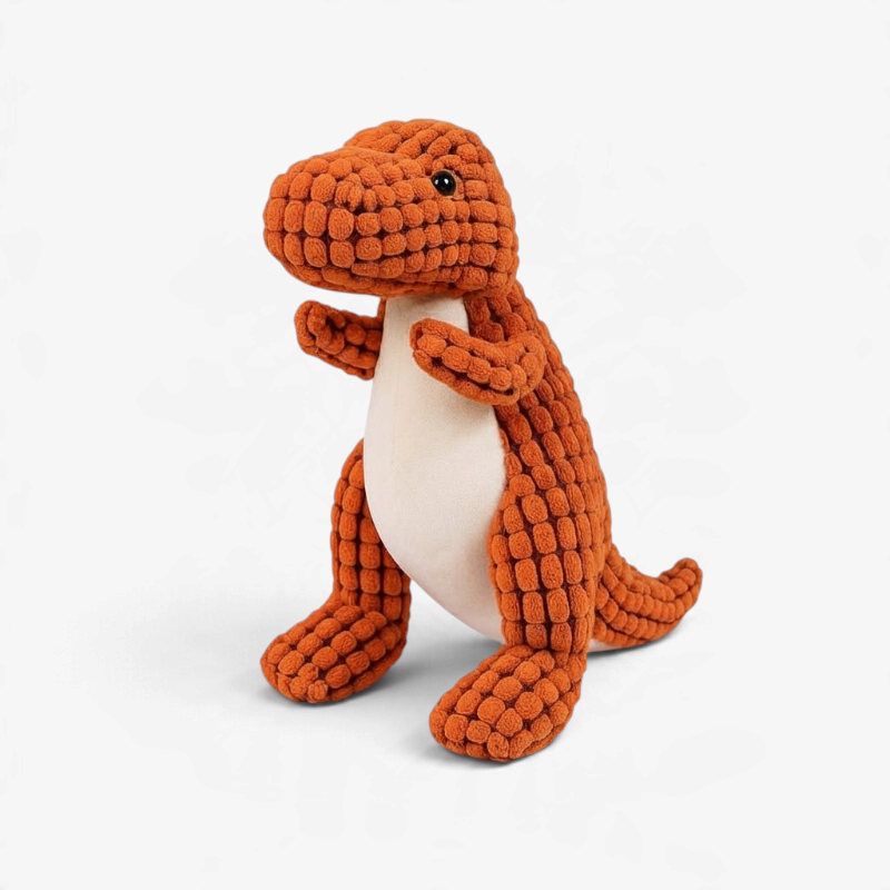 DinoSnuggle - Plüsch Dinosaurier Hundespielzeug mit Strukturierter Oberfläche