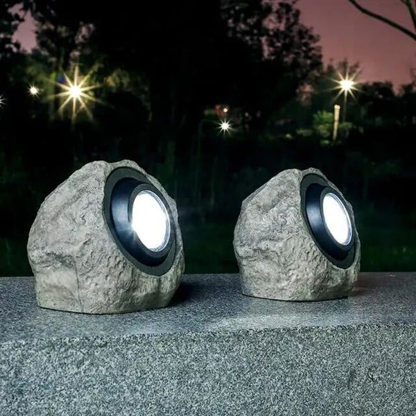 Helio - Solar-Gartenleuchte in Steinoptik, Schutzart IP65