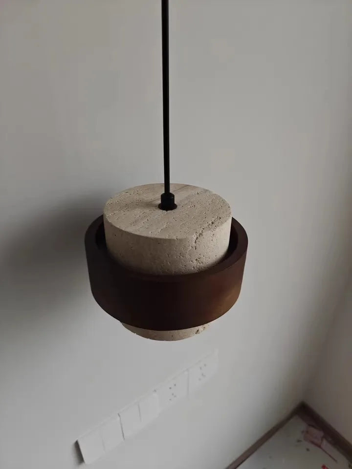 Halona - LED-Pendelleuchte aus Naturstein
