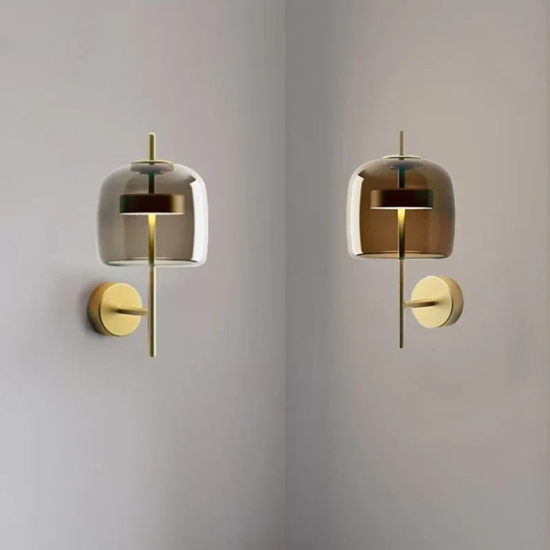 Nordische - Design-Wandleuchte aus Glas mit LED