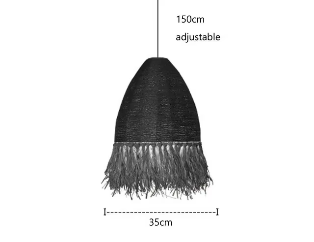 Handgewebte - Rattan Pendelleuchte natur