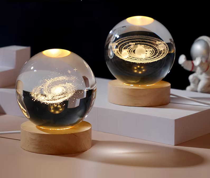 Brix - Kristall-Nachtlampe 3D-Sonnensystem