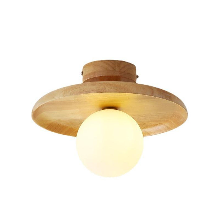 Japanische - Deckenlampe aus Holz & Eisen mit Acryl