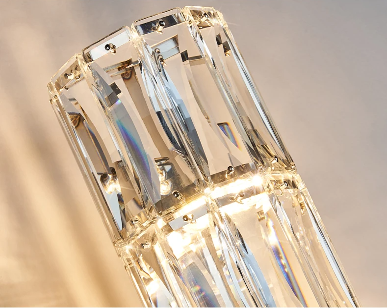 Brio - Kristall-LED-Wandleuchte aus Edelstahl