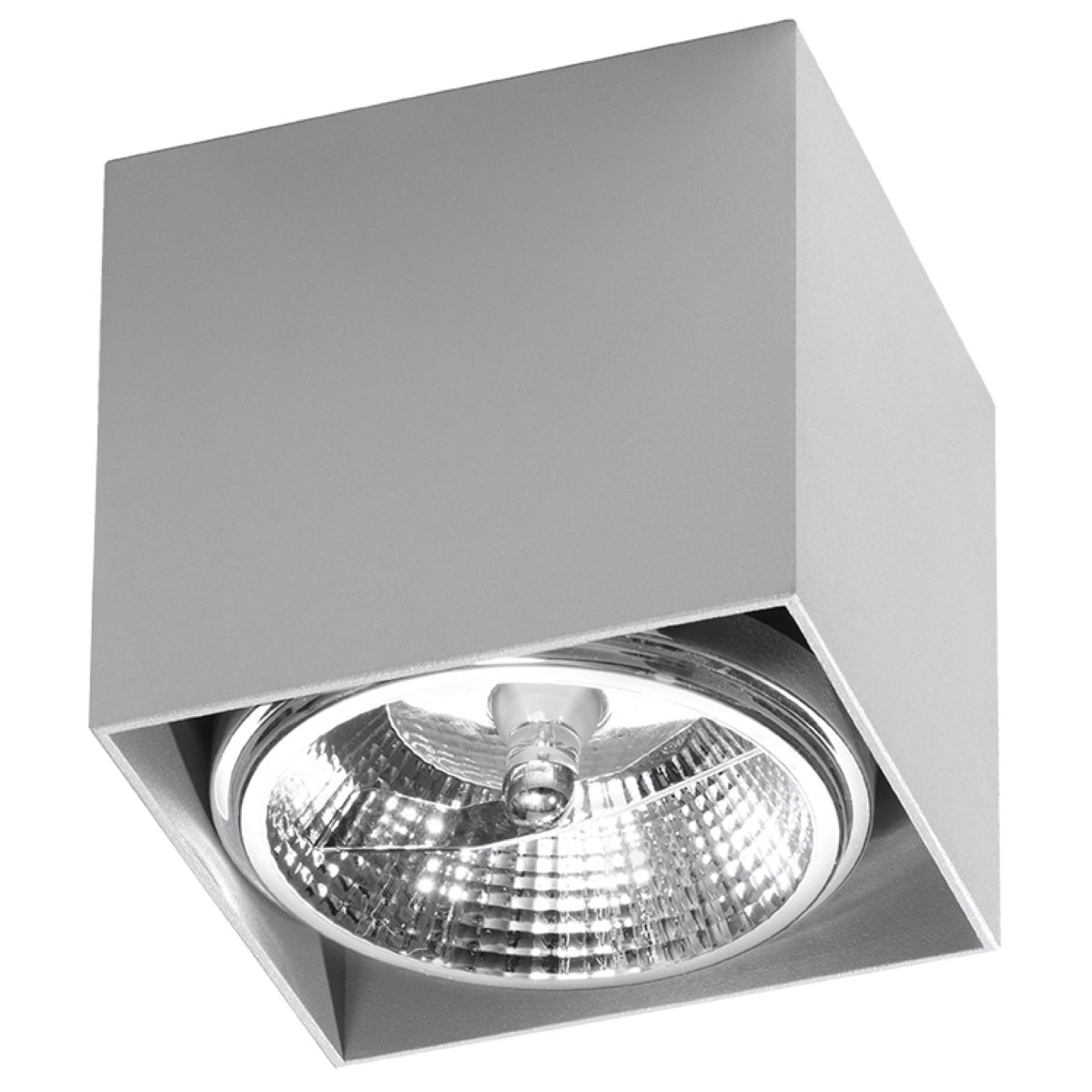 Blake - Deckenleuchte Blake Grau aus Aluminium 12×12 cm