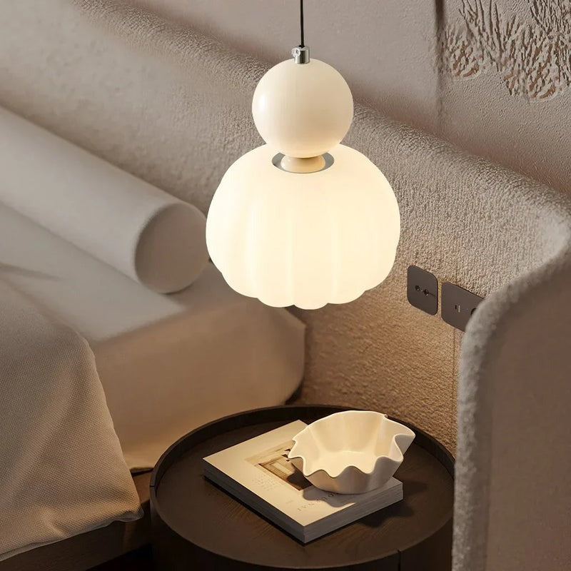 Scout - Art Deco Bauhaus Pendelleuchte in Creme