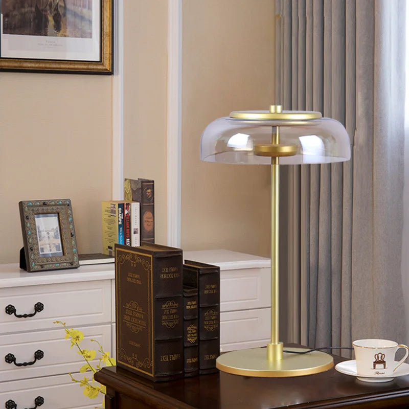 Quelix - Designer-Tischleuchte aus Glas mit LED