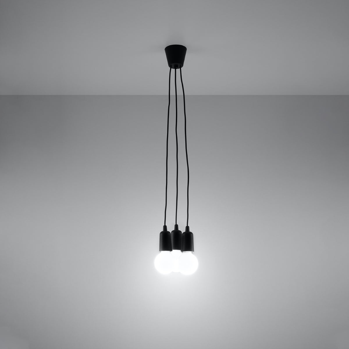 Celira - Pendelleuchte, 3-flammig, schwarz