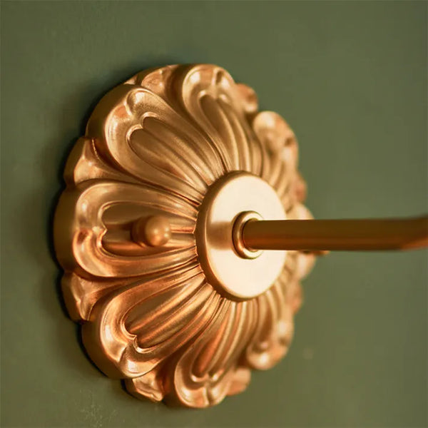 Wallix - Vintage-Wandleuchte aus Kupfer mit Glasblüte