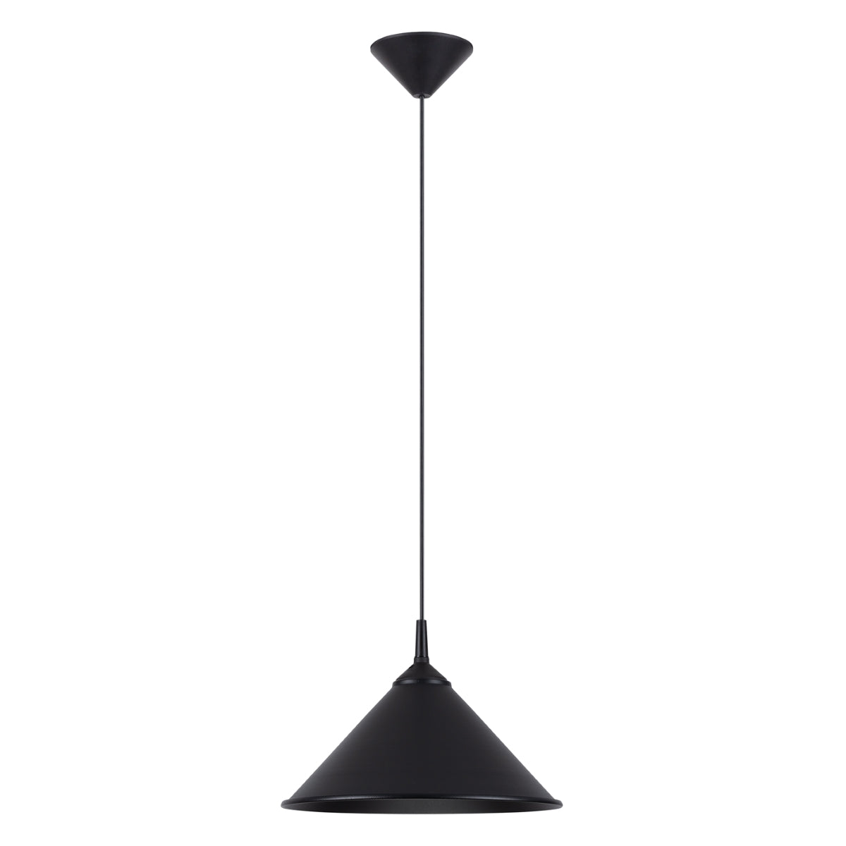Claria - Schwarze Pendelleuchte mit Holzapplikationen in