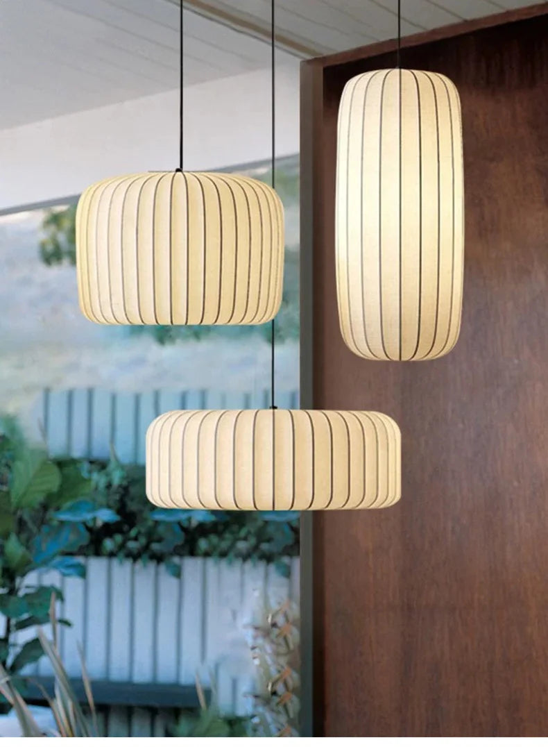 Halona - Wabi-Sabi-Seidenpendelleuchte