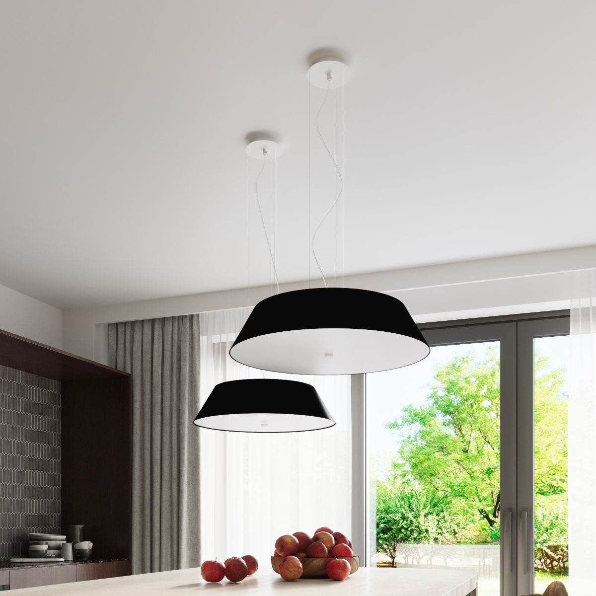 Rondea - Schwarzer Kronleuchter 60 cm