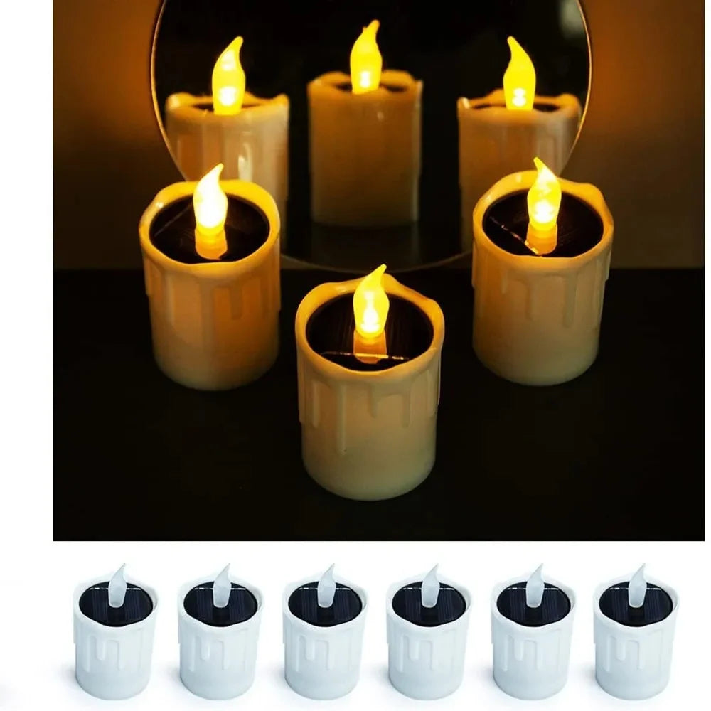 Ecolux - Solar-LED-Teelichter-Set, 6er-Set