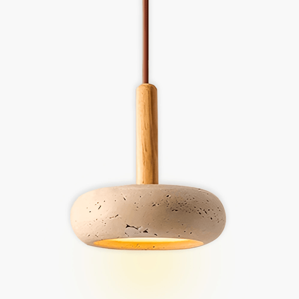 Celira - Moderne Pendelleuchte aus gelbem Travertin